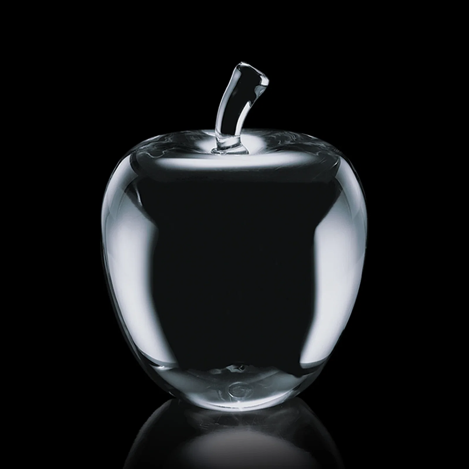 Custom Optical Crystal Apple Paperweight, 2.375"-3.5" in 3 Sizes, teacher appreciation gift for donor appreciation
