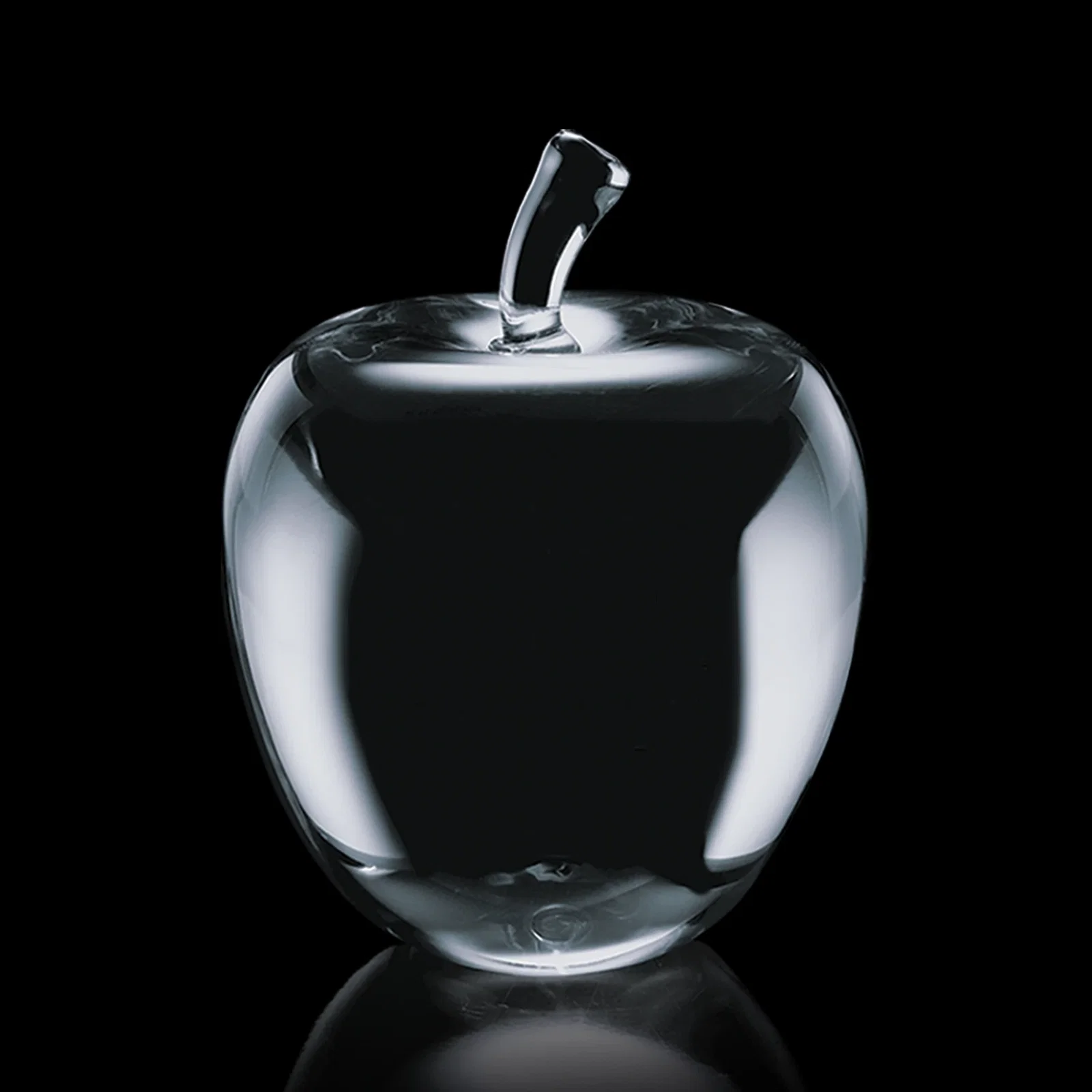 Custom Optical Crystal Apple Paperweight, 2.375"-3.5" in 3 Sizes, teacher appreciation gift for graduation ceremonies