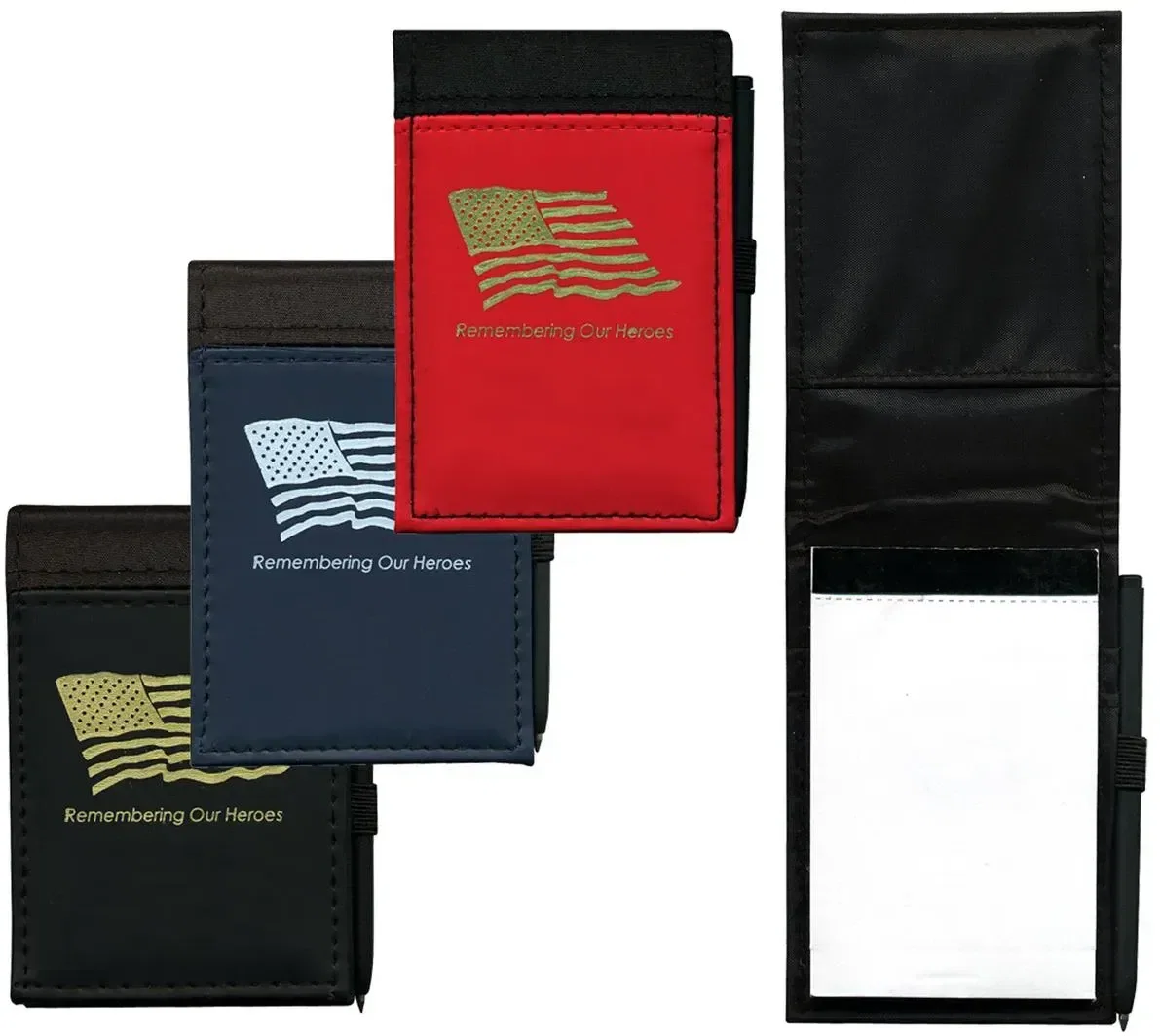 Personalized Logo Memo Book with Black Pen — view 2