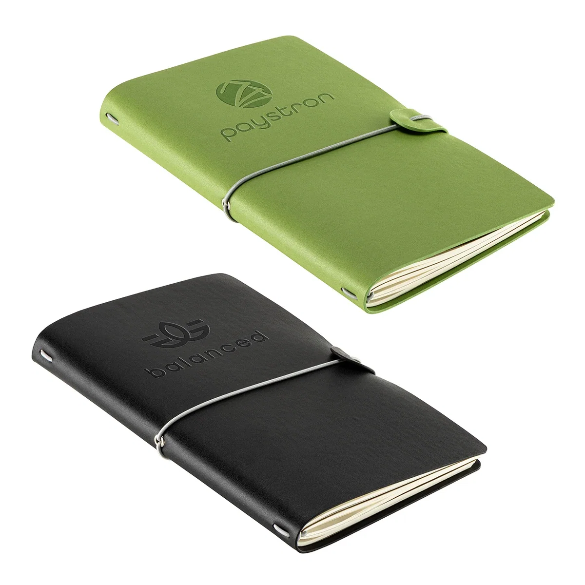Custom Memoir Softcover Journal, front view of the branded journal