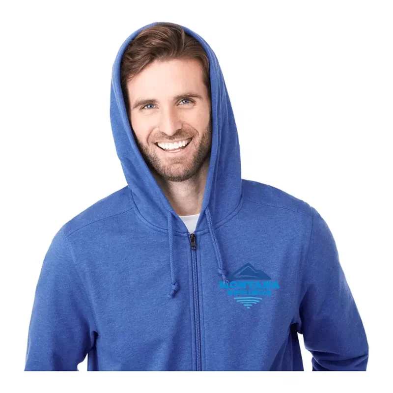 Custom Argus Eco-Fleece Men's Full Zip Hoodie — view 13