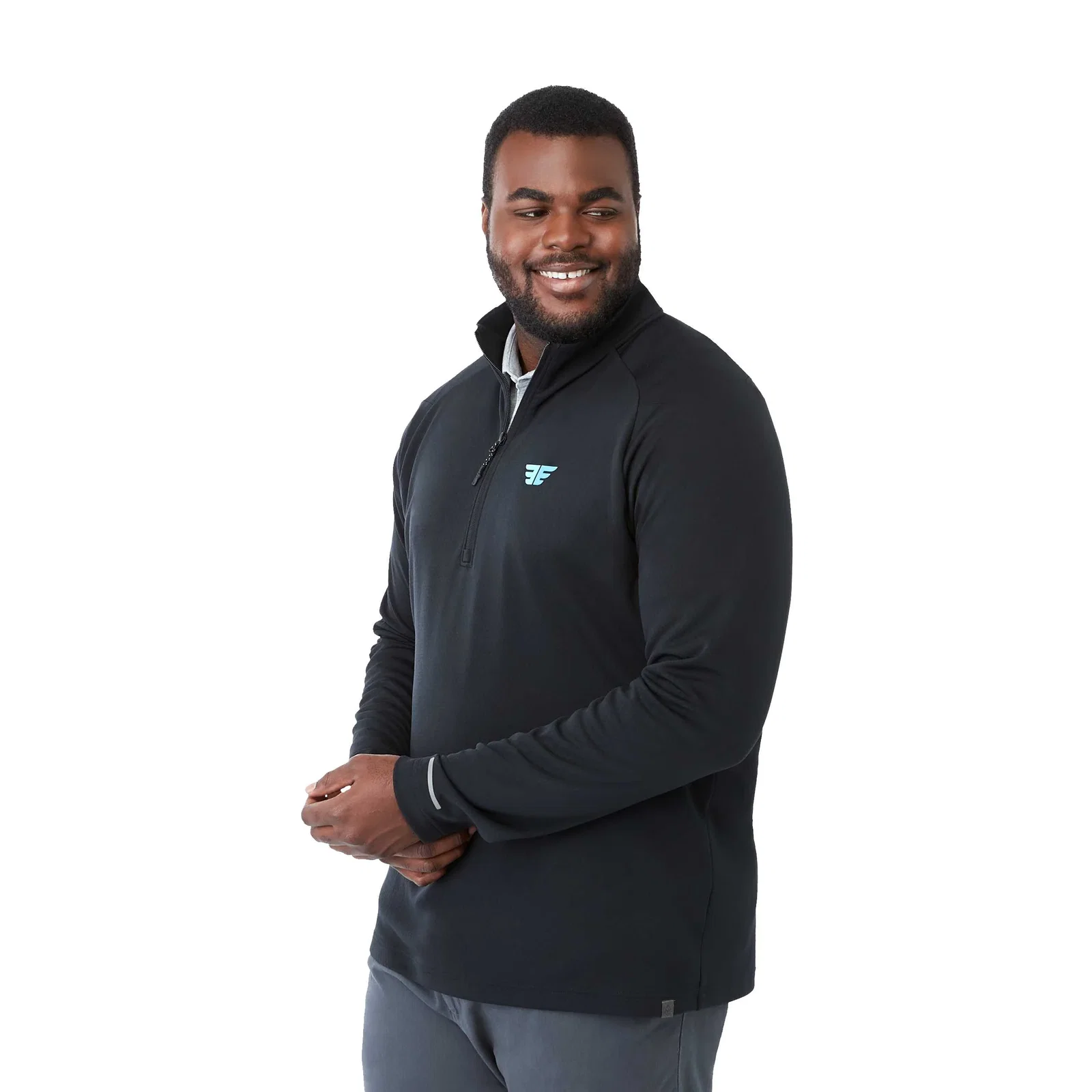 Branded Asgard Eco Knit Performance Quarter Zip for Men — view 32