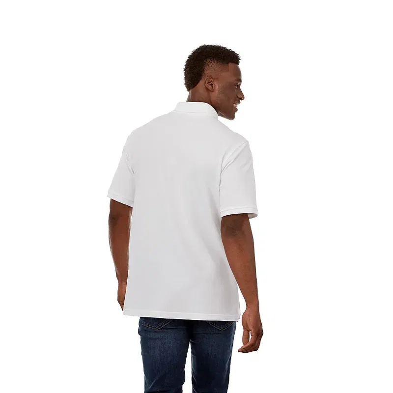 Customizable Men's BELMONT Short Sleeve Pique Polo Shirt — view 4