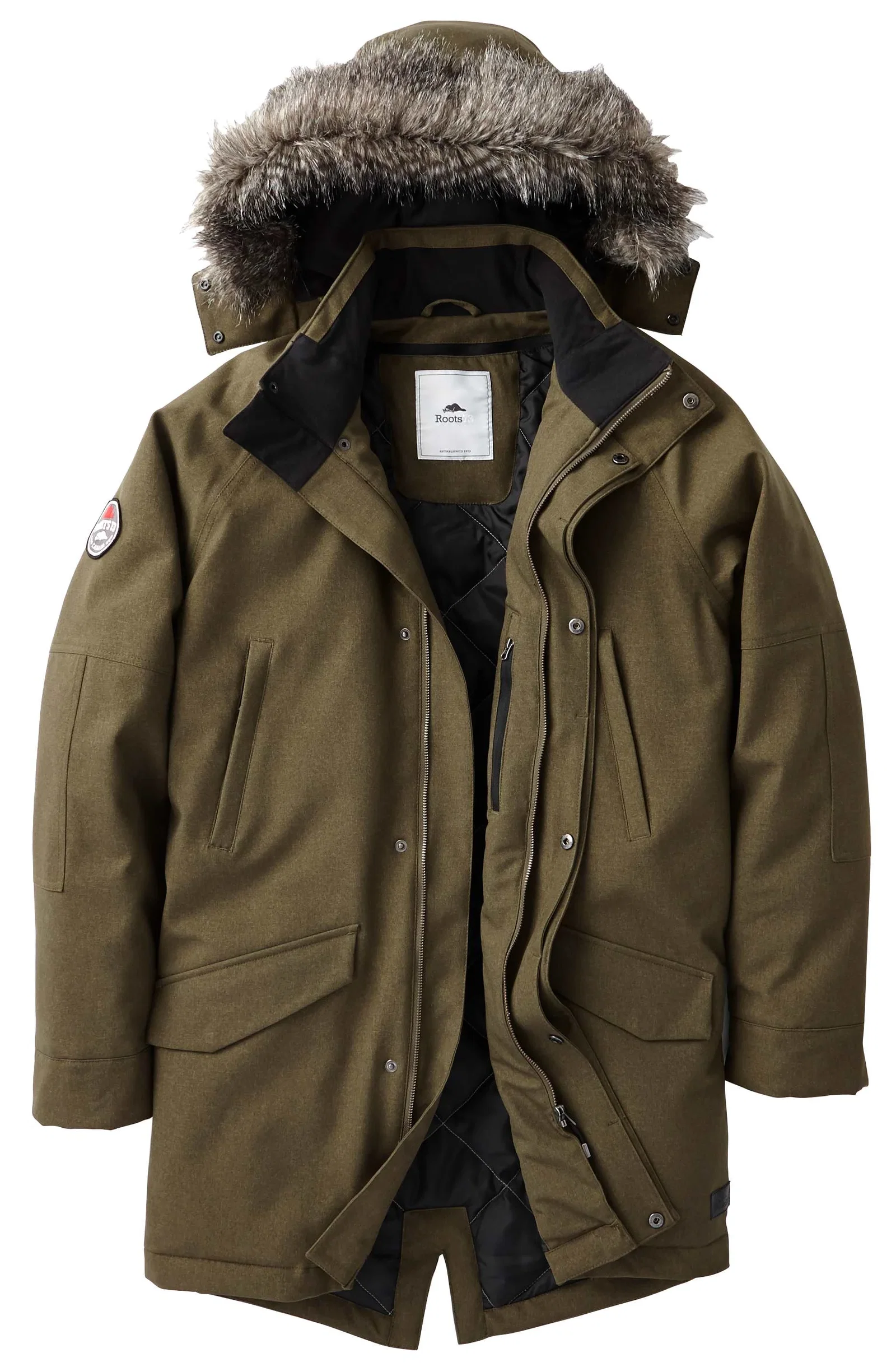 Customizable Bridgewater Insulated Parka Jacket with Detachable Hood - Men's Roots73 Edition — view 11
