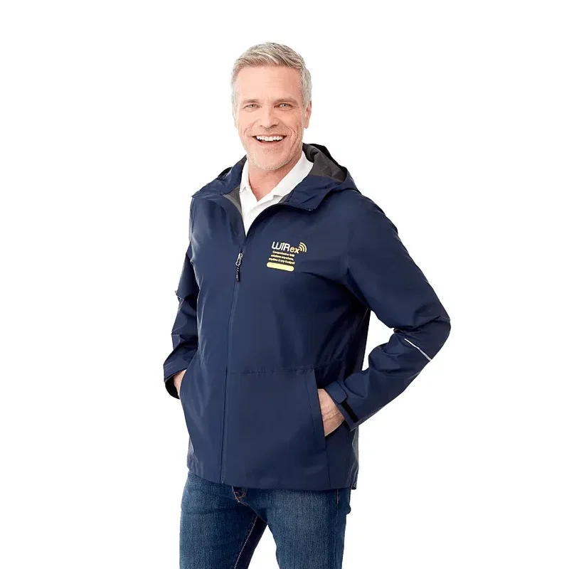 Branded Cascade Lightweight Waterproof Rain Jacket for Men — view 11
