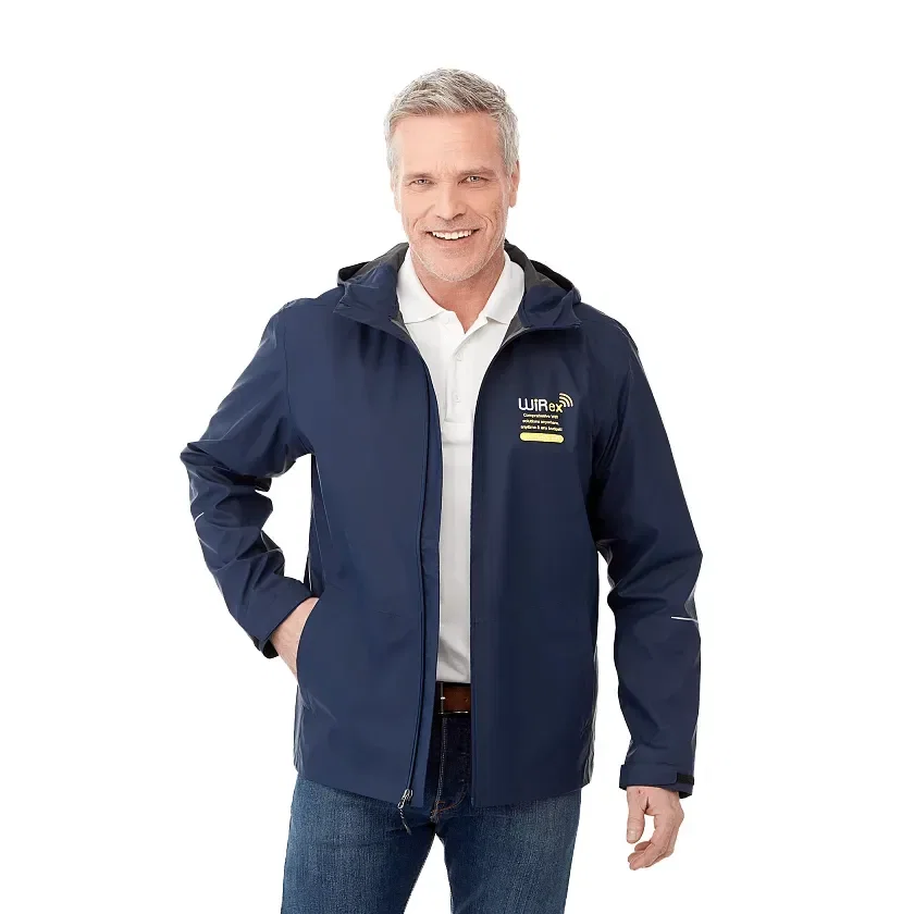 Cascade Lightweight Waterproof Rain Jacket for Men being worn