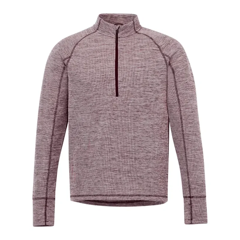 Custom Men's Performance Knit Half Zip Sweater with Thumb Holes — view 12
