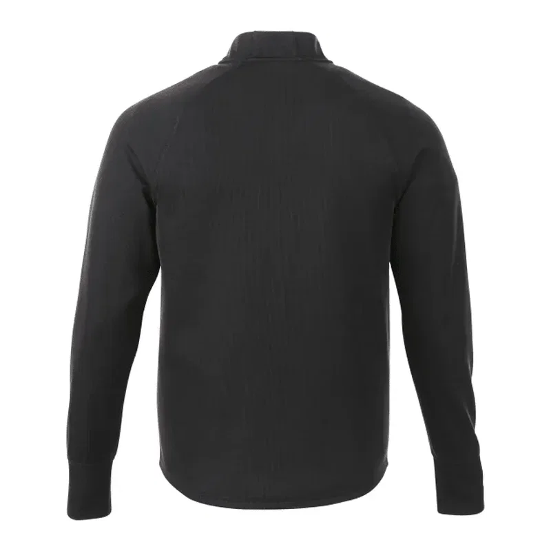 Custom Men's Performance Knit Half Zip Sweater with Thumb Holes — view 2