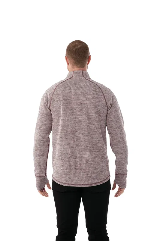 Custom Men's Performance Knit Half Zip Sweater with Thumb Holes — view 6
