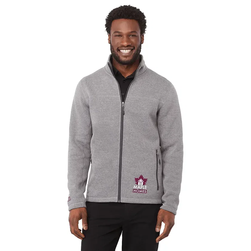 Custom Branded Men's Darnell Eco Knit Full Zip Sweater — view 10
