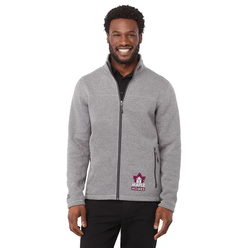 Custom Branded Men's Darnell Eco Knit Full Zip Sweater — view 10