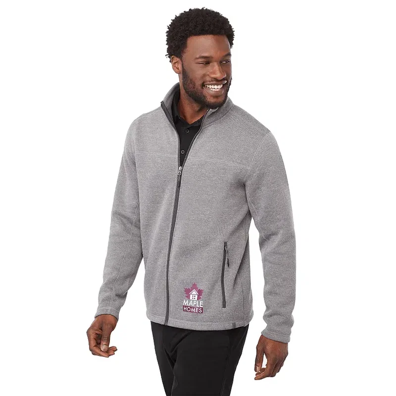 Custom Branded Men's Darnell Eco Knit Full Zip Sweater — view 18