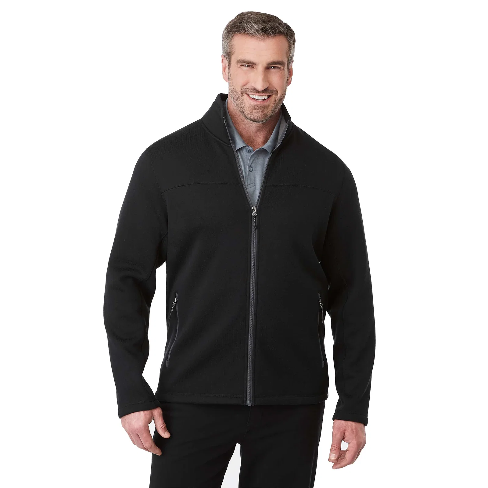 Custom Branded Men's Darnell Eco Knit Full Zip Sweater — view 62