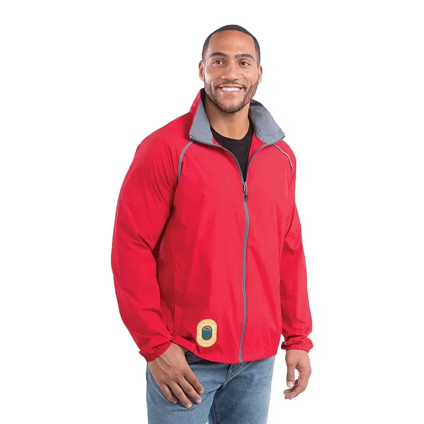 EGMONT Lightweight Packable Men's Jacket being worn