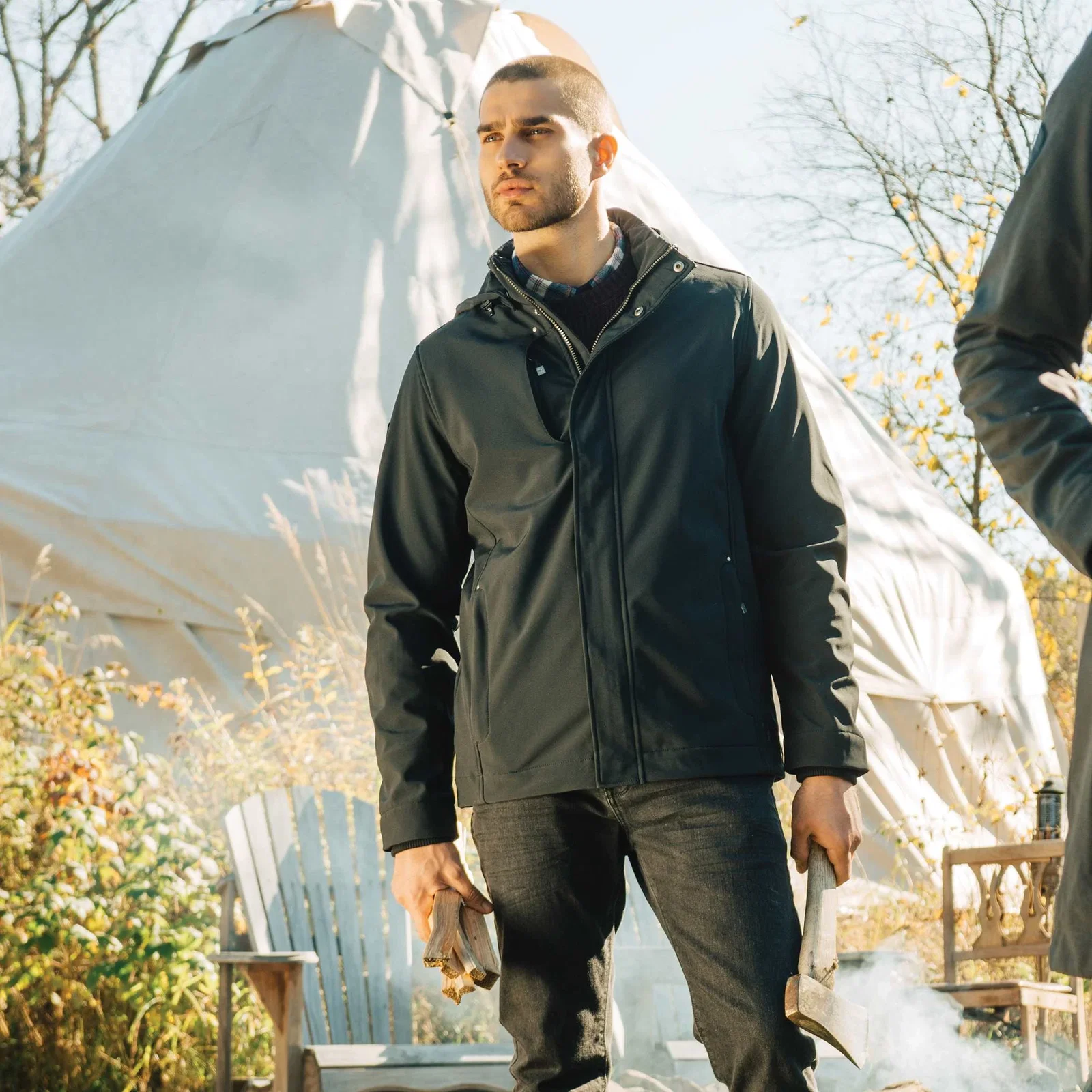 Branded Elkpoint Roots73 Softshell Jacket for Men with Detachable Hood — view 8