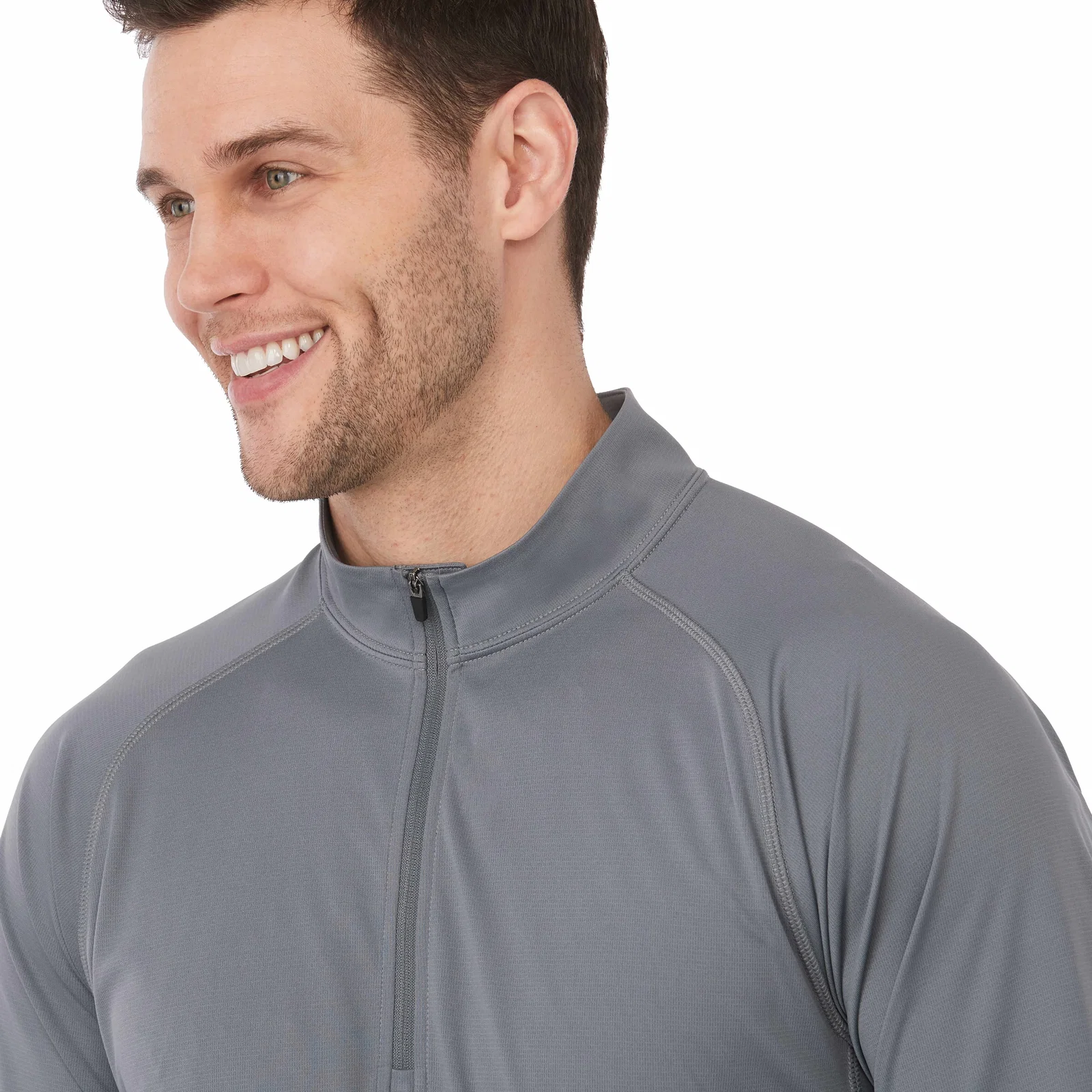 Branded Eco Knit Performance Half Zip for Men — view 26