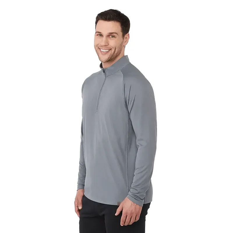 Branded Eco Knit Performance Half Zip for Men — view 9