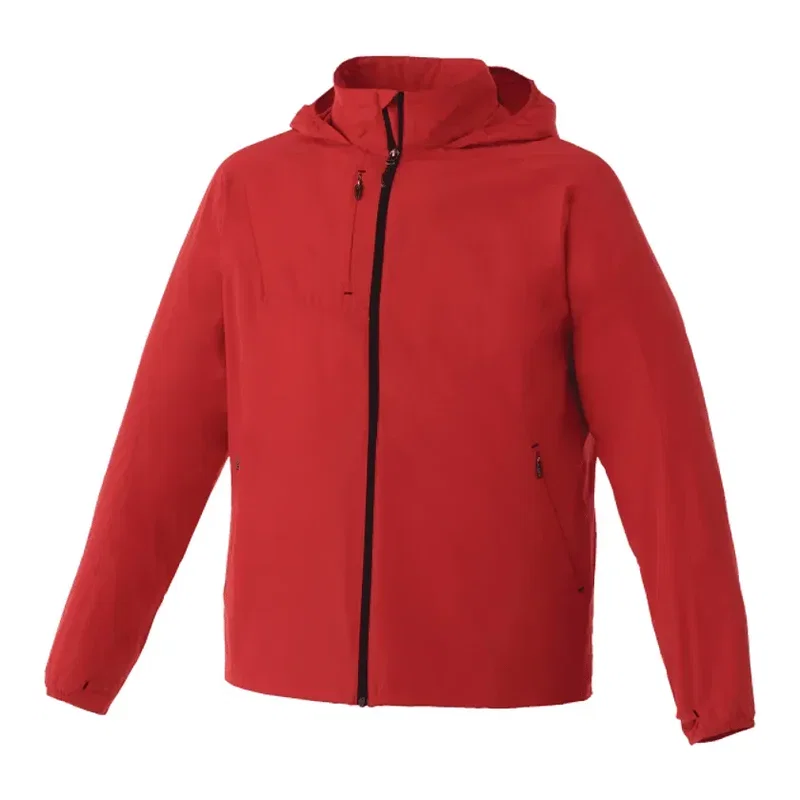 Custom Men's Lightweight Water Resistant Jacket with Hood - FLINT — view 14