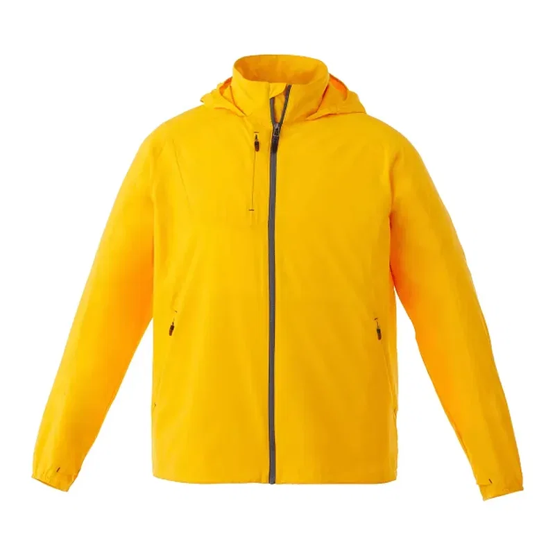 Custom Men's Lightweight Water Resistant Jacket with Hood - FLINT — view 6
