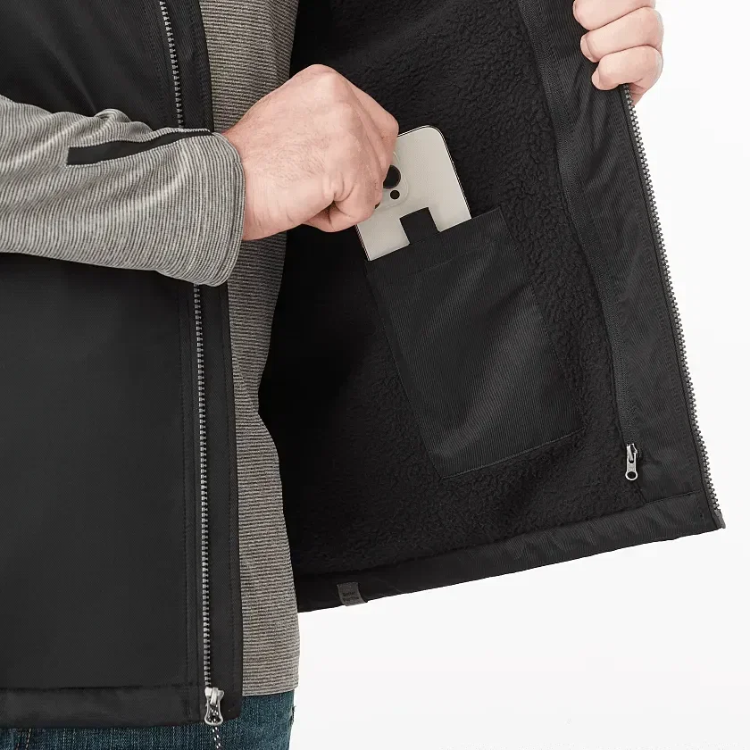 Branded Men's Eco Sherpa Fleece Lined Vest — view 2