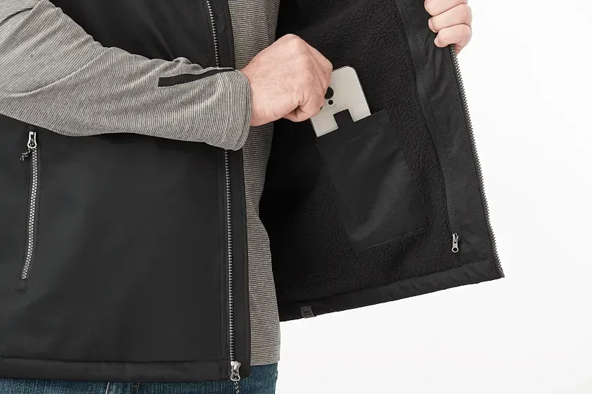 Branded Men's Eco Sherpa Fleece Lined Vest — view 3