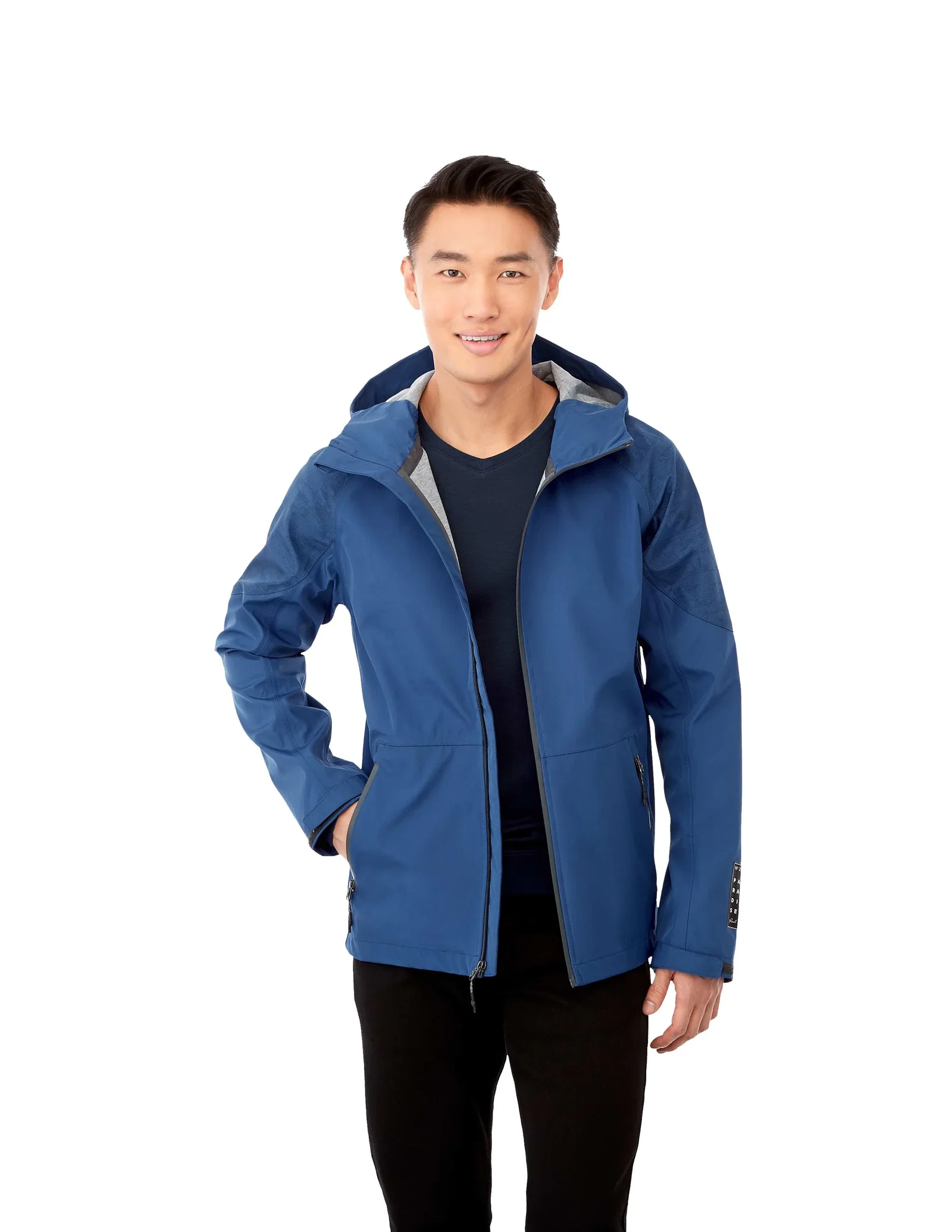 Customized Waterproof Softshell Rain Jacket with Hood - Men's Index — view 23