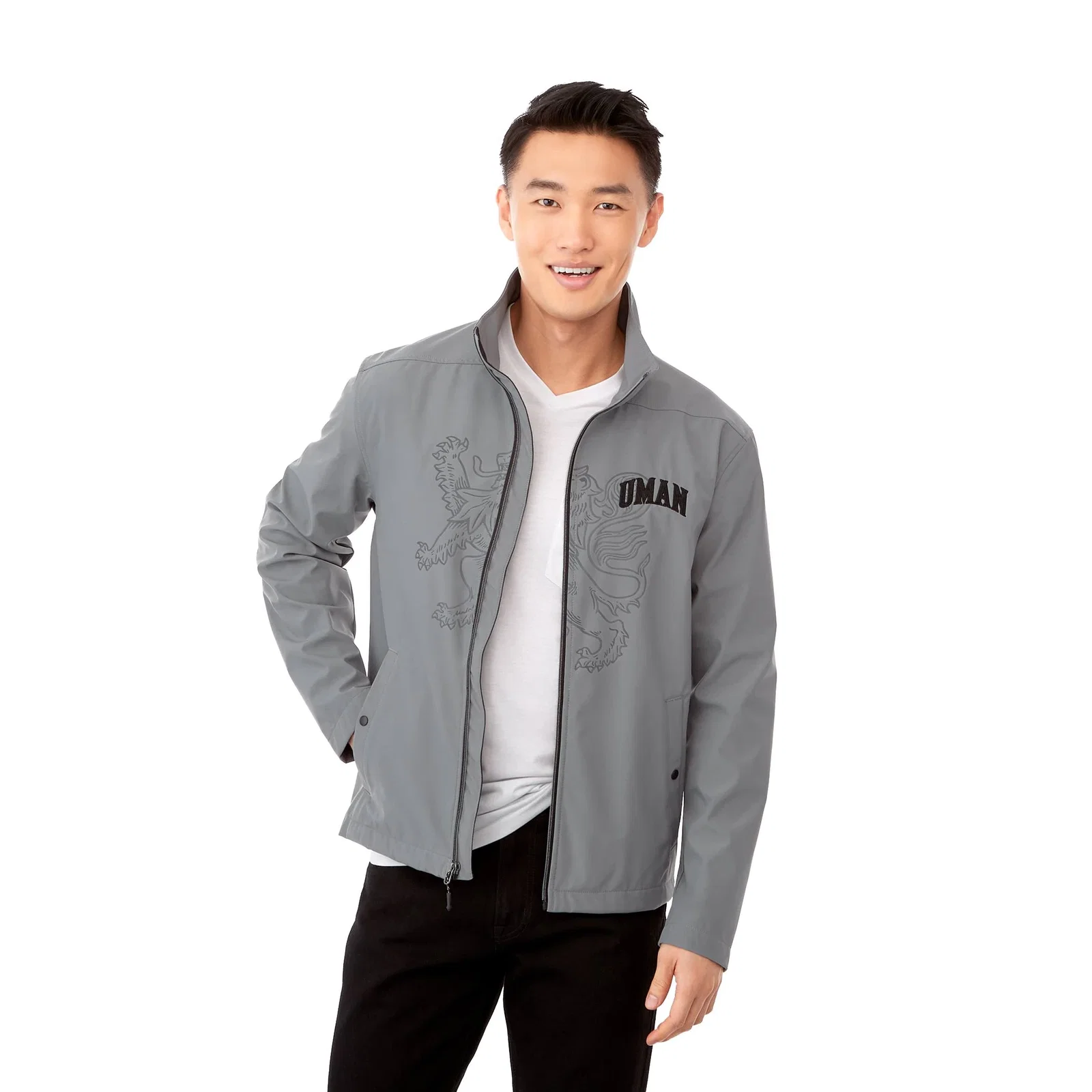 Branded Men's Karmine Lightweight Softshell Jacket - Water Repellent — view 20