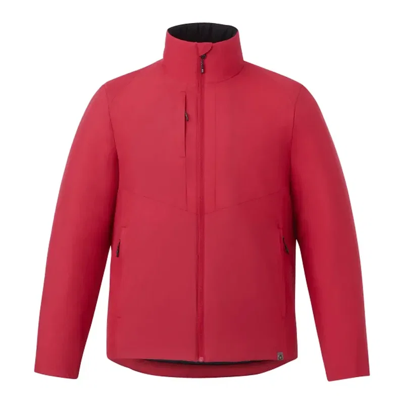 Custom Eco Packable Insulated Men's Jacket with No Contact Keychain — view 13