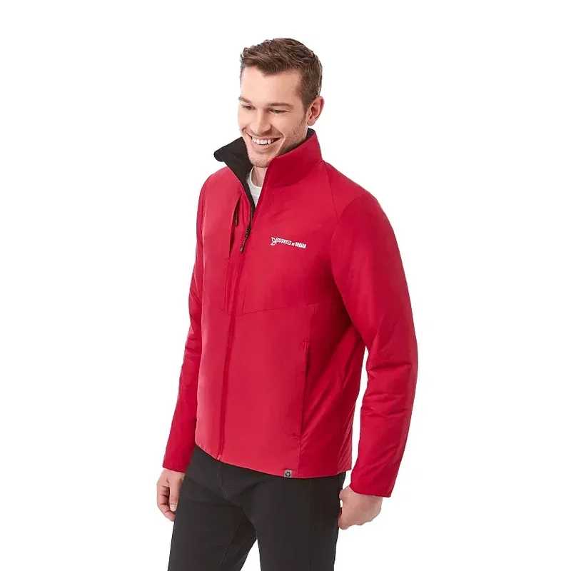 Custom Eco Packable Insulated Men's Jacket with No Contact Keychain — view 16