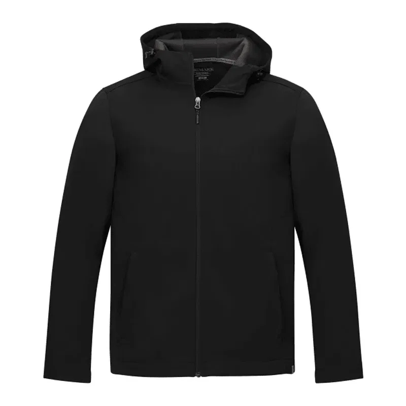 Custom Branded Lefroy Eco Softshell Hooded Jacket for Men — view 18