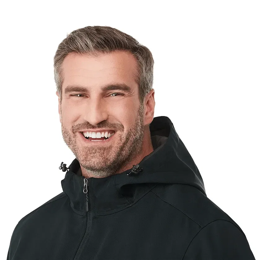 Custom Branded Lefroy Eco Softshell Hooded Jacket for Men — view 3