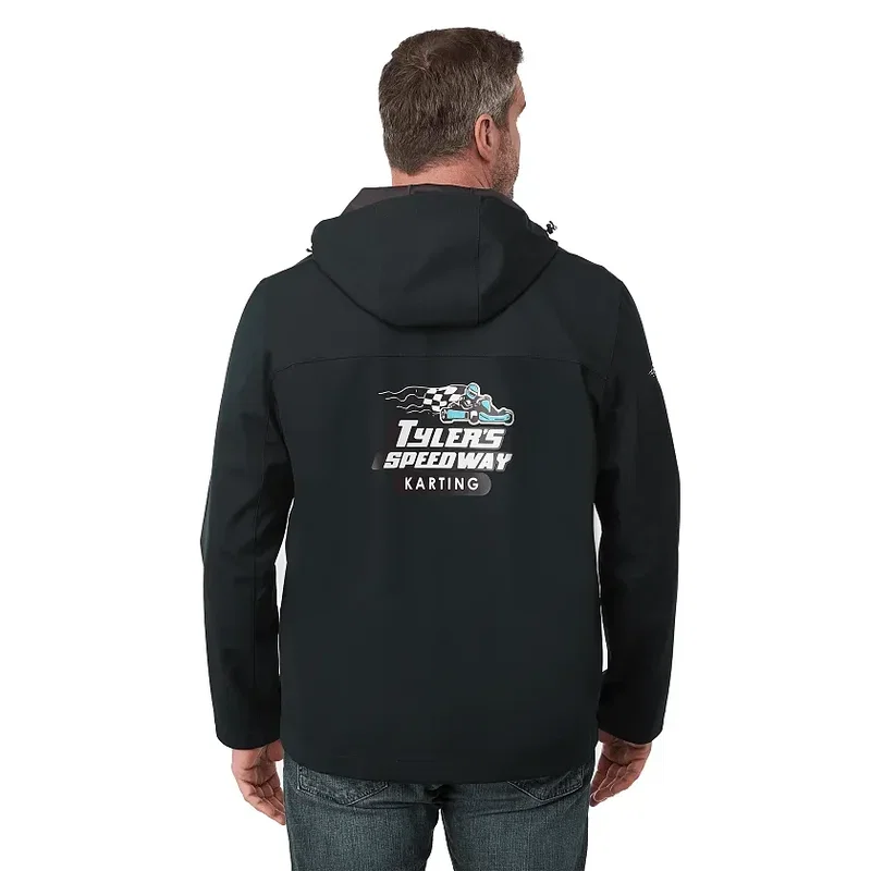Custom Branded Lefroy Eco Softshell Hooded Jacket for Men — view 9