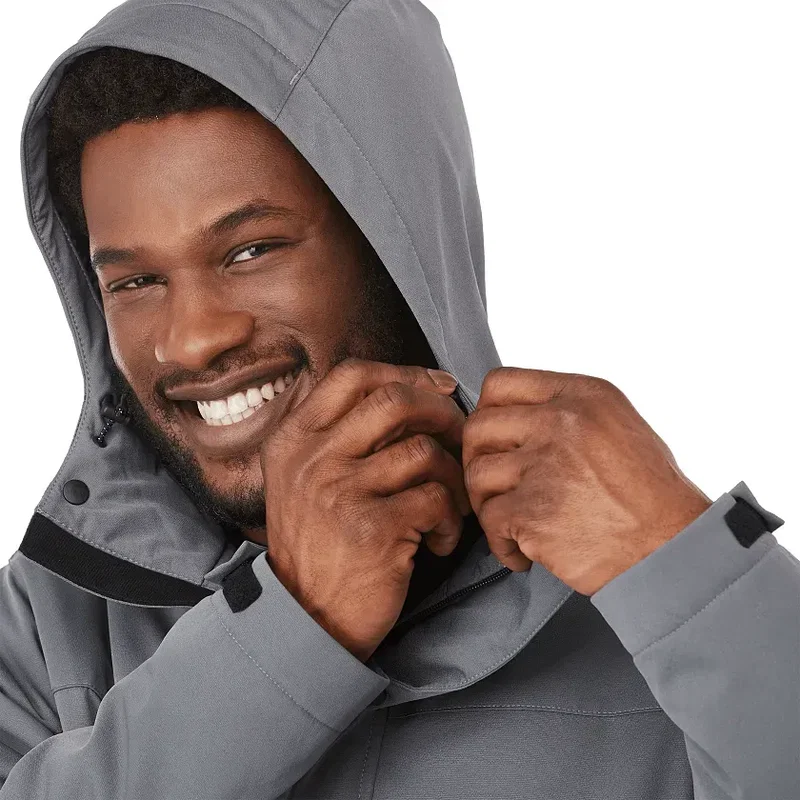 Promotional Men's Insulated Eco Water-Repellent Jacket with Hoodie — view 10