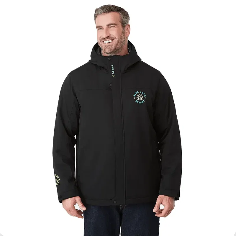 Promotional Men's Insulated Eco Water-Repellent Jacket with Hoodie — view 21