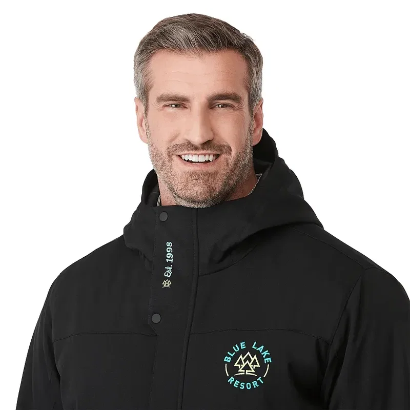 Promotional Men's Insulated Eco Water-Repellent Jacket with Hoodie — view 30