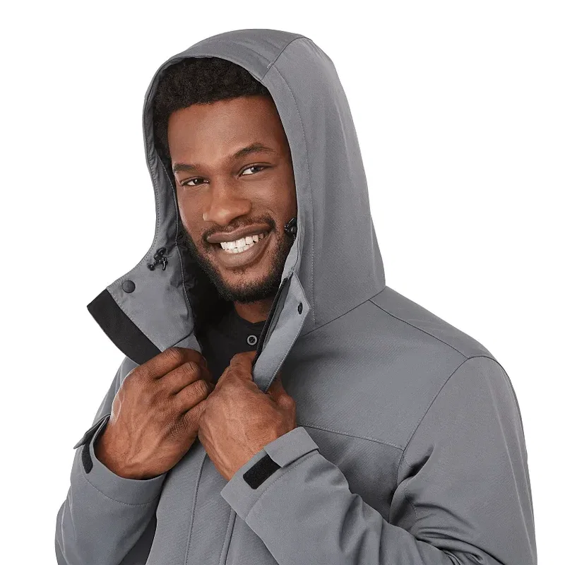 Promotional Men's Insulated Eco Water-Repellent Jacket with Hoodie — view 9