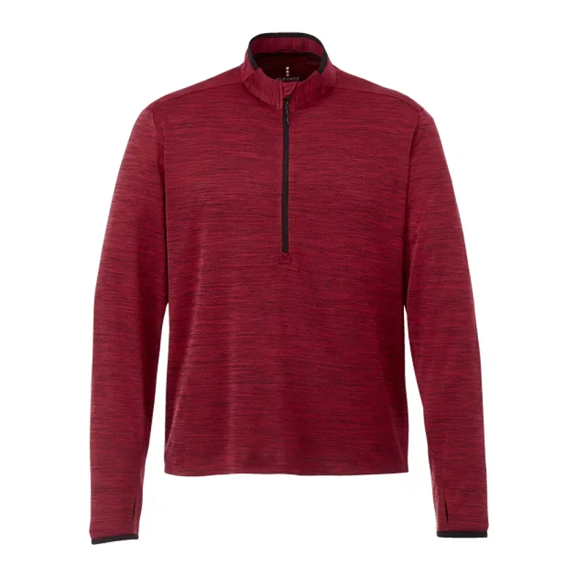 Custom Men's Mather Performance Knit Half Zip with Thumb Holes — view 4