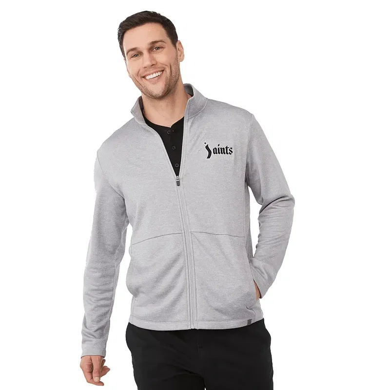 Customizable Eco Knit Full Zip Men's Jacket - MERRITT — view 32