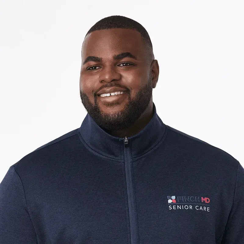 Customizable Eco Knit Full Zip Men's Jacket - MERRITT — view 5
