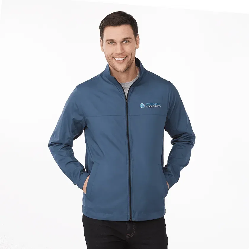 Personalized Men's Eco Water Resistant Lightweight Jacket - MORGAN — view 3