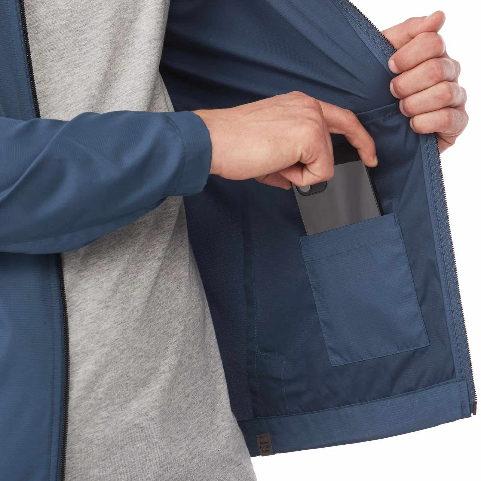 Personalized Men's Eco Water Resistant Lightweight Jacket - MORGAN — view 41
