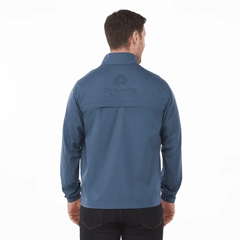 Personalized Men's Eco Water Resistant Lightweight Jacket - MORGAN being worn