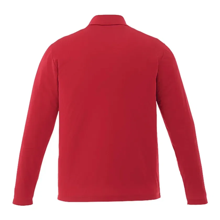 Custom Branded MORI Long Sleeve Performance Polo for Men — view 2