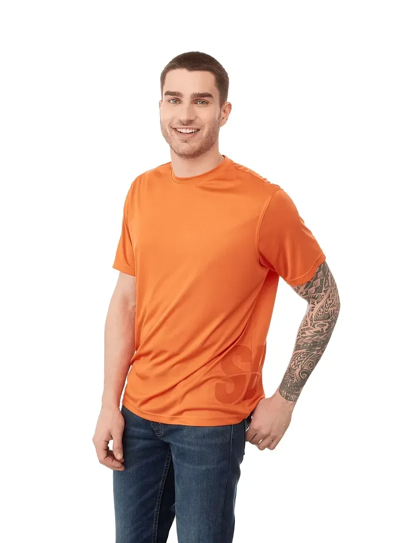 Custom Men's Performance Tech Tee - Omi Short Sleeve being worn