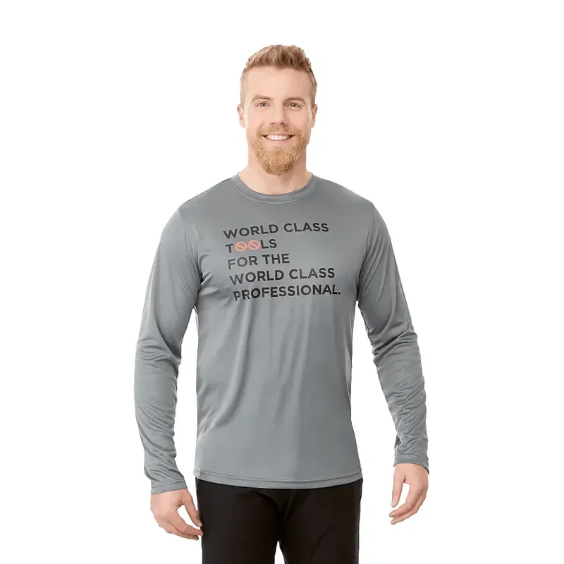 Custom Branded Men's Long Sleeve Performance Tech Tee - PARIMA — view 22