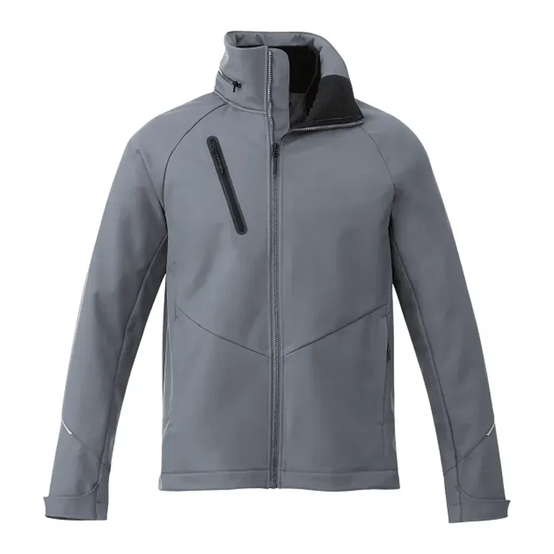 Branded Peyto Waterproof Softshell Jacket with Roll-Away Hood for Men — view 13