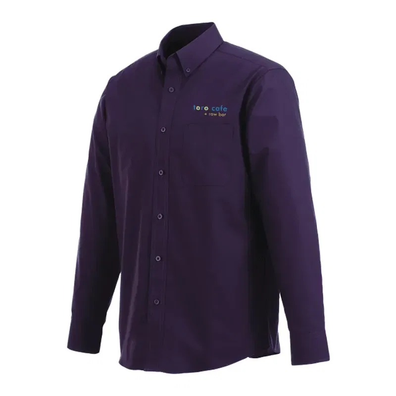 Custom Men's Preston Long Sleeve Button Up Shirt — view 3
