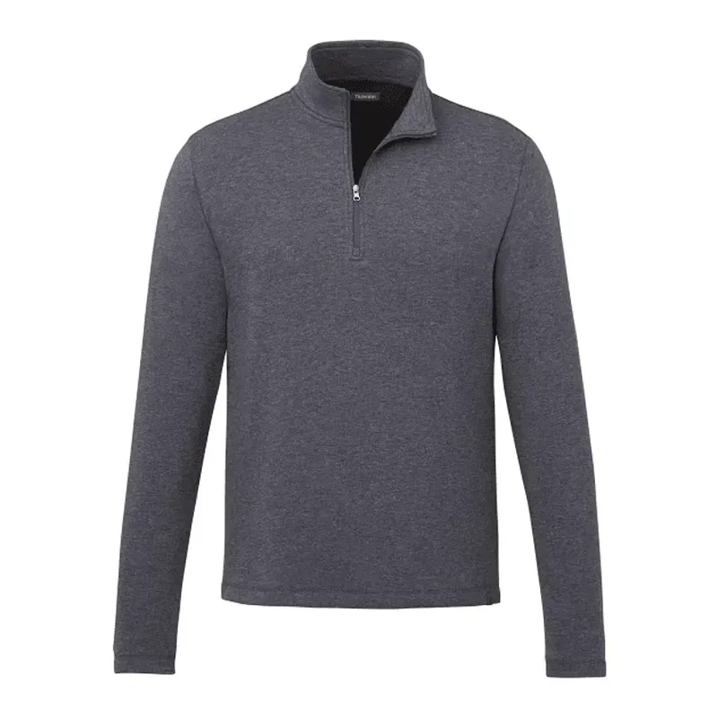 Personalized Men's Eco Knit Quarter Zip Sweater — view 14