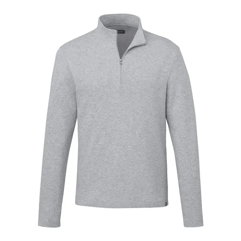 Personalized Men's Eco Knit Quarter Zip Sweater — view 4