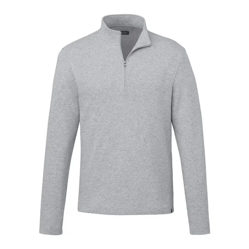 Personalized Men's Eco Knit Quarter Zip Sweater — view 4